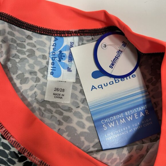 NWT Swimsuits For All Aquabelle Women Swim Top Rash Guard Long Sleeve Sz 26/28 - Picture 4 of 5